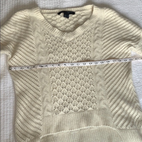 French Connection angora sweater in cream, small. - Picture 4 of 6